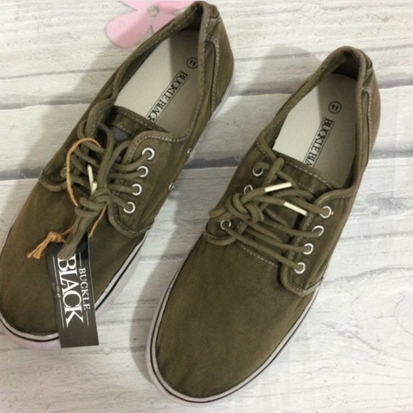 BUCKLE BLACK Fender olive wash canvas skate shoe - Picture 3 of 4